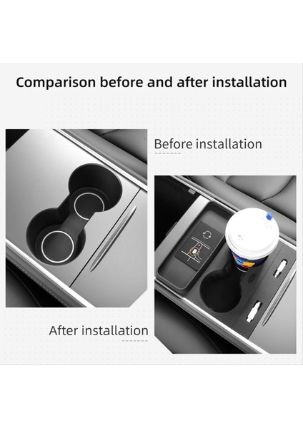 Tesla Için Model Y Model 3 Çok Fonksiyonlu Su Kupası Tutucu Merkezi Kontrol Kutusu Içecekler Tutucu Tepsi Aksesuarları (Yurt Dışından) modelleri