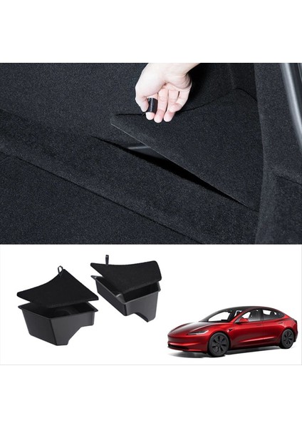 Tesla Model 3 Highland 2024 Gövde Organizatörü Yan Depolama Kutusu Kapak Aksesuarlarına Sahip Arka Bagaj Deposu Kutusu Için (Yurt Dışından) fiyatları