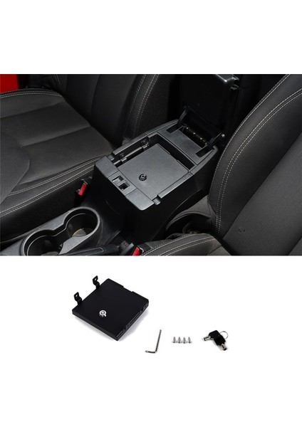 Jeep Wrangler Için Koltuk Saklama Kutusu Güvenlik Kapağı Jk 2011-2017 Merkez Konsol Kilitleme Depolama Kutusu Kilit Vault Ekleme (Yurt Dışından) fırsatları