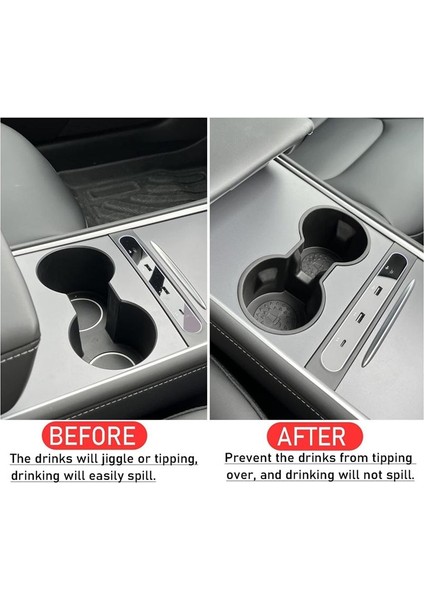 Tesla Model 3 Için Kupa Tutucu Model Y 2021 2022 2023 Merkez Konsol Yuva Kayma Limit Klipsi Su Kupası Hoder Ekleme (Yurt Dışından) fiyatları