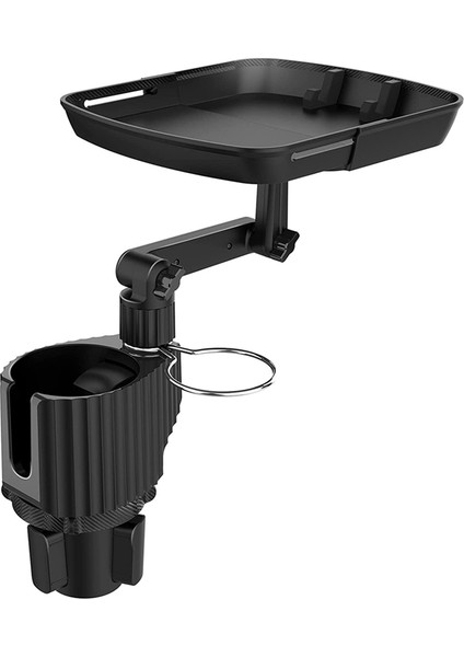 Çıkarılabilir Tepsi Çok Fonksiyonlu Araba Gıda Tepsisi ile Araba Kupası Tutucu Genişletici Çift Kupa Tutucu ile Yemek Için Tepsisi Tablo (Yurt Dışından)