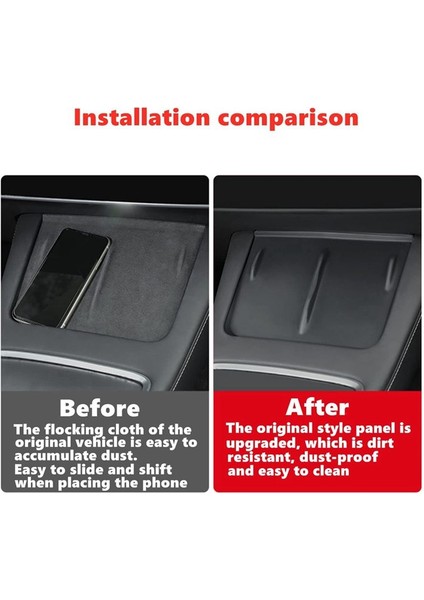 Tesla Model 3 Model 3 Model Y 2021 2022 Sıdalı Silikon Mat Yedek Aksesuarlar Için Merkez Konsol Kablosuz Şarj Cihazı (Yurt Dışından) fırsatları