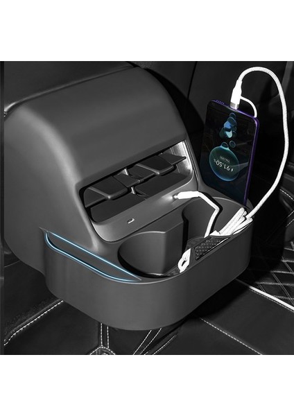 Tesla Model 3 Için Model Y 2019-2023 Arka Koltuk Hava Havalandırma Kupası Tutucu Saklama Kutusu Organizatör Araç Aksesuarları (Yurt Dışından) fırsatları