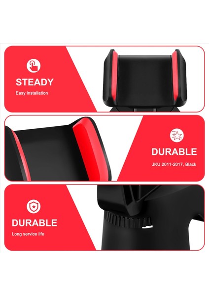 Jk Telefon Tutucu Cep Telefonu Montaj Iç Aksesuarları Jeep Wrangler Jk Jku 2011-2017 Siyah (Yurt Dışından) fırsatları