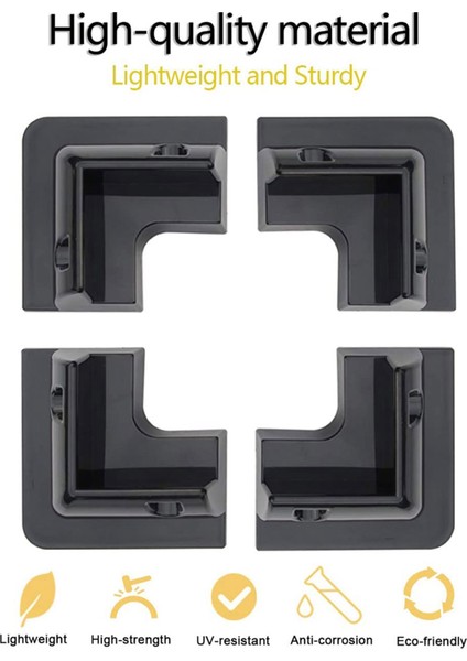 12PCS Rv Güneş Paneli Montaj Braketleri Rv Tekne Karavanları Için Siyah Drill-Free Köşe Braket Desteği (Yurt Dışından) fiyatları