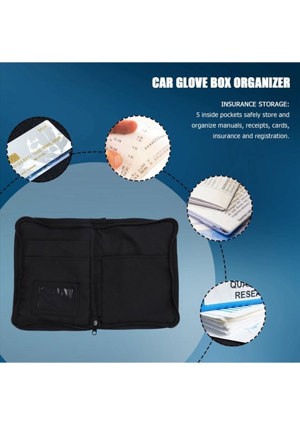 Kılavuzlar Için Evrensel Eldiven Kutusu Organizatör Depolama Sahibi Araç Belgeleri Çok Cepli Eldiven Çantası (Yurt Dışından) fırsatları