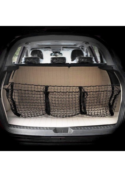 Pocket Bagaj Depolama Çantası Depolama Ağır Kargo Ağı Araba Suv Kamyonet Yatağı Siyah Örgü Kemer 4 Kanca ve Döngüler Için Uygun (Yurt Dışından) fiyatları