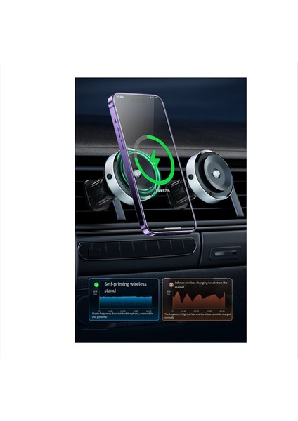 15W Kablosuz Şarj Standı Vakum Adsorpsiyon X7QP Ultra-Stable Çok Fonksiyon Kupası Araba Montaj Braketi A (Yurt Dışından) fırsatları