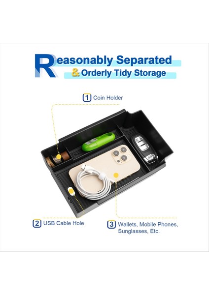 Subaru Crosstrek 2024 Merkez Konsolu Organizatörü Için Koltuk Tesisleri Tepsiler Saklama Kutusu Para Konteyneri Konteyner Aksesuarları (Yurt Dışından) indirimleri