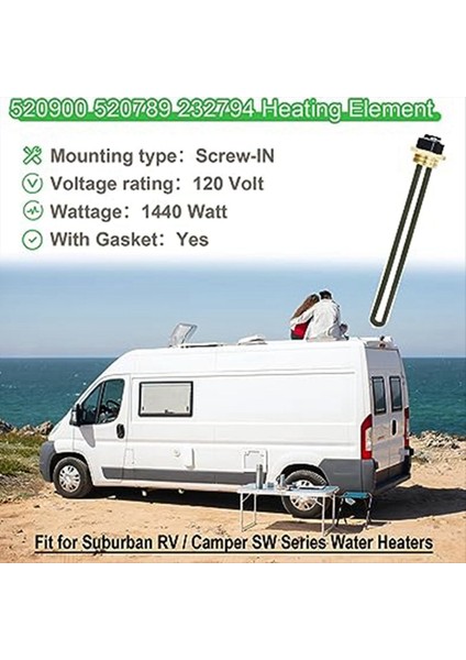 Banliyö Için Rv Sw Serisi Elektrikli Su Isıtıcı 520900 Su Isıtıcı Elemanları Isıtma Tüpü Anot Çubuk Isıtma Tüpü (Yurt Dışından) fırsatları