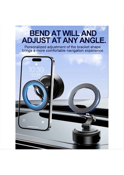 Araba Telefon Tutucusu Vakum Emme Katlanabilir ve Dönüş Magnetik Adsorpsiyon Braketi Evrensel Navigasyon Telefon Tutucu B (Yurt Dışından) modelleri