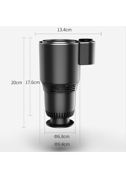 Araba 12V Isıtma Soğutma Kupası Akıllı Içecek Tutucu Soğutma Kupası Isıtma Kupası Akıllı 2-1 Arada Kupa Sıcaklık Ekran (Yurt Dışından)