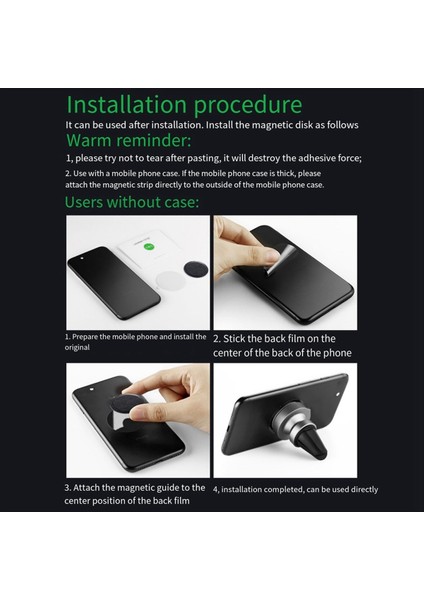 Ugreen Kurşun Manyetik Parça Yama Snap-On Emme Bardağı Araba Telefon Tutucu Manyetik Manyetik Tutucu Evrensel Mıknatıs Parçası (Yurt Dışından) fırsatları