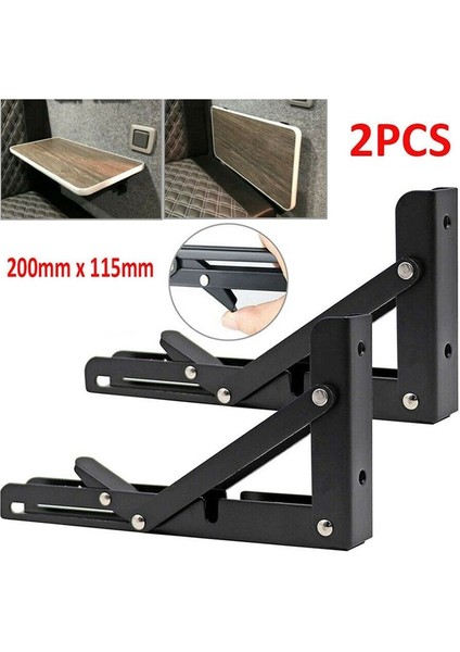2pcs Campervan Katlanır Braket Masa Rafı Karavan Karavan Siyah Kaplama Paslanmaz Çelik Mini Katlanır Braket (Yurt Dışından) fiyatları