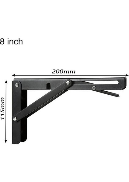 2pcs Campervan Katlanır Braket Masa Rafı Karavan Karavan Siyah Kaplama Paslanmaz Çelik Mini Katlanır Braket (Yurt Dışından) fırsatları
