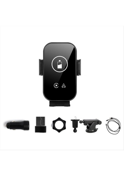 Kablosuz Carplay Adaptörü Android Auto Dongle &amp 15W Araba Şarj Cihazı ve Araba Hava Havalandırma Gösterge Tablosu Telefon Tutucu Montaj (Yurt Dışından)