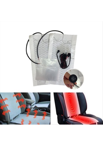 Evrensel Araç Koltuk Isıtıcı Kiti 12V Karbon Fiber Isıtma Pedleri 2 Seviye Çift Kontrol Anahtarı Sistemi Düğmeleri (Yurt Dışından) fırsatları