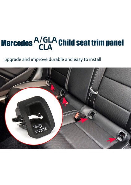 2x Araba Koltuğu Isofix Anahtar Kapağı Mercedes Için Siyah Benz A Cla Gla Sınıfı W156 W177 W176 A1769230100 (Yurt Dışından) fiyatları