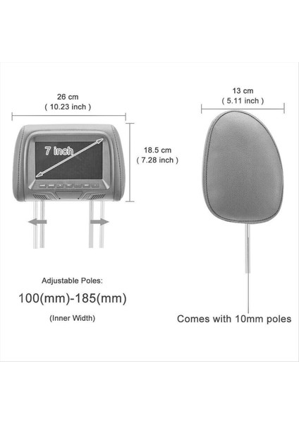 Universal 7inch Sabit Monitör Ekranı Arka Koltuk Eğlence Av USB Sd Mp4 Mp4 Mp5 Fm Player Lhd Için Multi-Media Player (Yurt Dışından) fırsatları