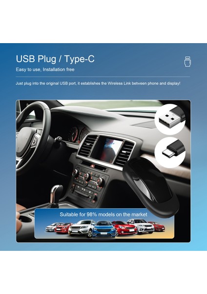 Ios Android Için Kablosuz Carplay Adaptörü Destek Carplay Android Auto 2&#39 Si 1 Arada Kutu Mirror Link 2G+32G Android 13 (Yurt Dışından) fiyatları