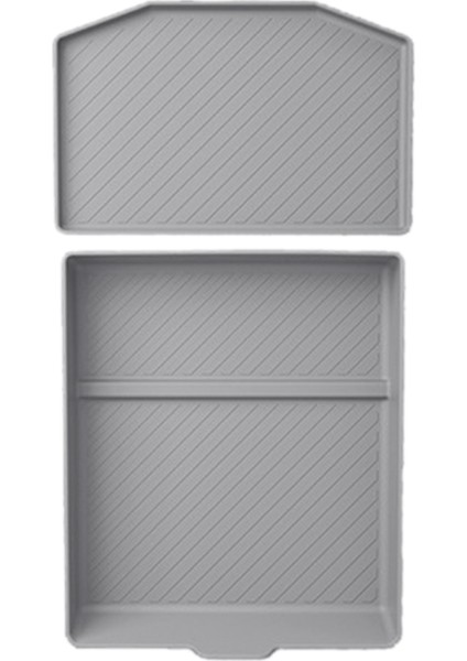 Tesla Model 3+ Için Yeni Model3 Merkezi Kontrol Silikon Pad Saklama Kutusu Merkezi Alt Silikon Pad Yeni Model 3 Gri (Yurt Dışından)