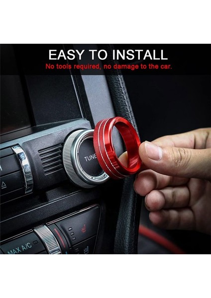 Orta Konsol Ses Far Topçası Dekoratif Yüzük Iç Düğme Halkası Ford Mustang Için Otomatik Aksesuarlar 15-20 Siyah (Yurt Dışından) fırsatları