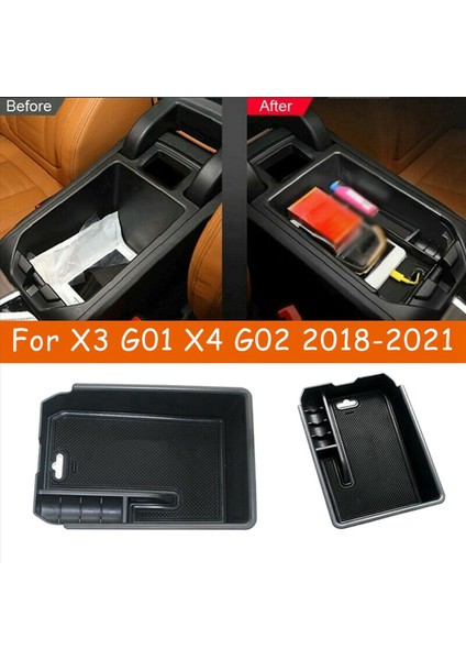2x Araç Merkez Konsol Koltuk Kutusu Saklama Kutusu Palet Tepsi Konteyneri Bmw Için Kauçuk Matlı X3 G01 X4 G02 2018-2021 (Yurt Dışından) modelleri