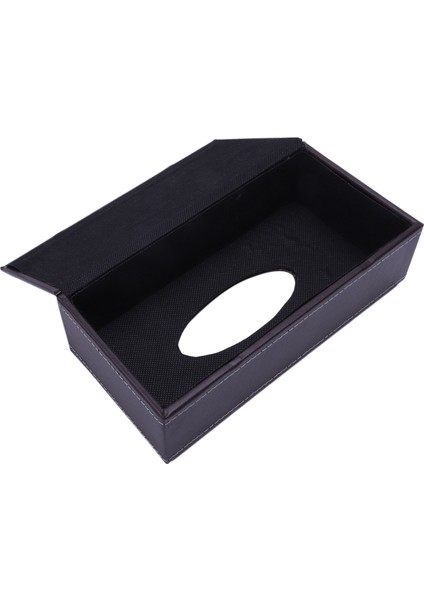 Portatif Deri Dikdörtgen Doku Örtü Kutusu Tutucular Kasa Pompalama Kağıt Otel Ev Araba Kahverengi (Yurt Dışından) indirimleri