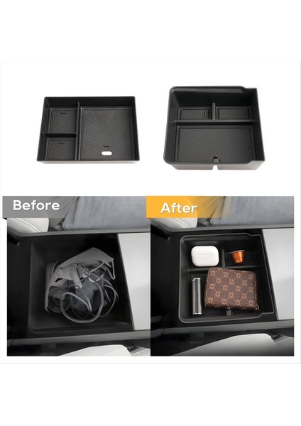 Tesla Model 3 Highland 2024 Merkez Konsolu Organizatör ve Kolçak Depolama Kutusu Tepsi Iç Aksesuarları 2 Adet Için (Yurt Dışından) modelleri