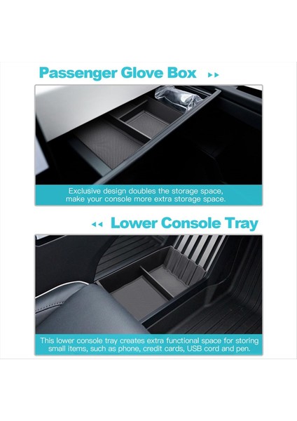 Merkez Konsol Alt Organizatör + Yolcu Eldiveni Kutusu Tesla Cybertruck 2024 Iç Aksesuarlar Için Depolama Kutusu Tepsisi (Yurt Dışından) indirimleri