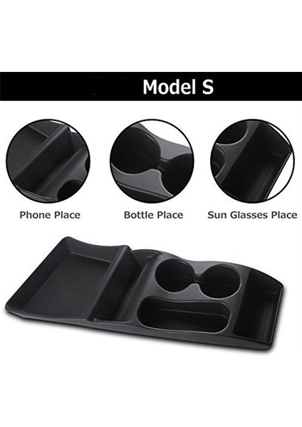 Araba Silikon Saklama Kutusu Konsolu Konteyner Merkezi Tesla Model S Için Kutu Kupası Saklama Kutusu Tutucu 2012-2017 (Yurt Dışından)