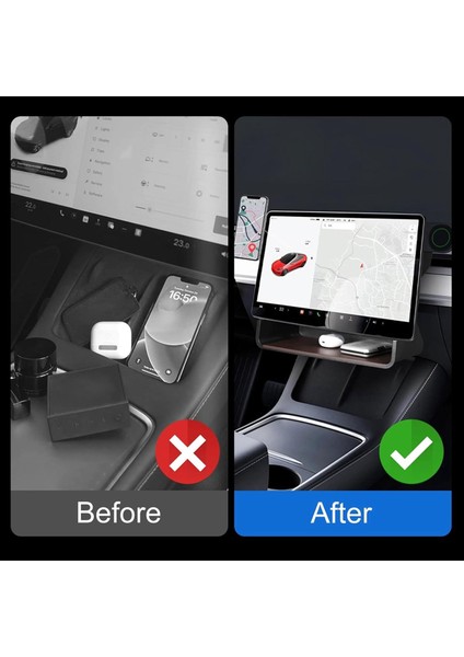 Tesla Model 3 Için Merkez Konsolu Organizatörü Model Y 2017-2024 Manyetik Telefon Tutucusu ile Ekran Depolama Kutusunun Altında (Yurt Dışından) indirimleri