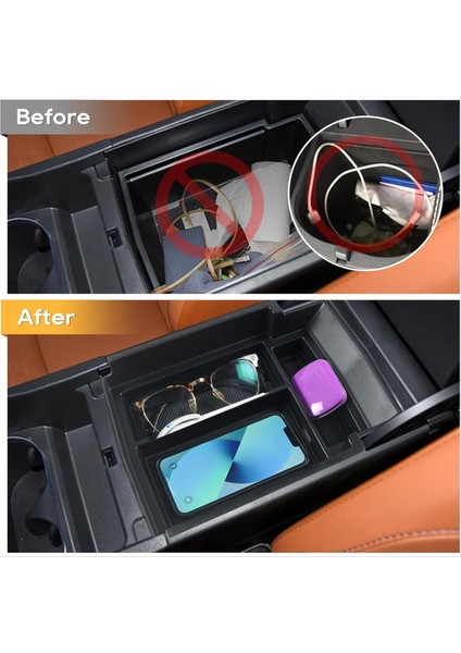 Toyota BZ4X Için Merkez Konsol Organizatörü Subaru Solterra 2023 2024 Kolçak Saklama Kutusu Tepsi Aksesuarları Ekle (Yurt Dışından) fiyatları
