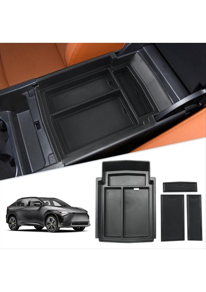 Toyota BZ4X Için Merkez Konsol Organizatörü Subaru Solterra 2023 2024 Kolçak Saklama Kutusu Tepsi Aksesuarları Ekle (Yurt Dışından) modelleri