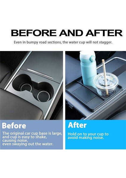 Tesla Model 3 Model Y 2021 2022 2023 Merkez Konsol Su Kupası Tutucu Ekleme Yuvası Kayma Limit Klipsör (Yurt Dışından) indirimleri