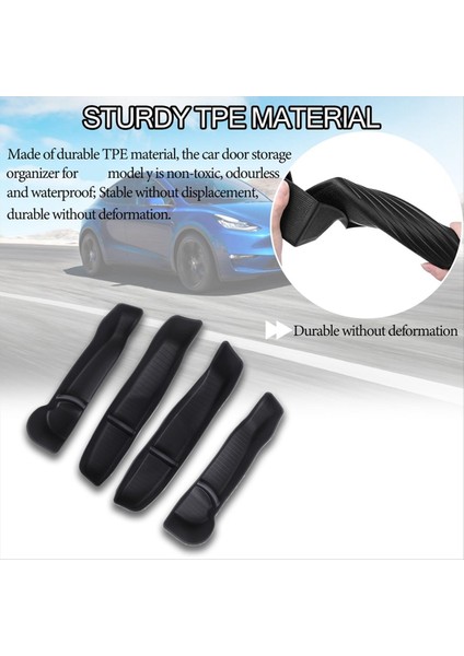 Tesla Model Y 2020-2024 Aksesuarları Için Araba Kapısı Tepsisi Yan Depolama Kutusu Organizatörü (Yurt Dışından) indirimleri