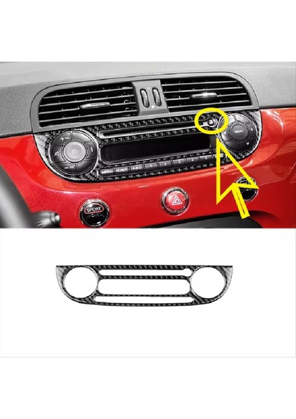 Fiat Için Gerçek Yumuşak Karbon Fiber Etiket 500 2012-2015 Otomobil Merkezi Konsolu CD Kontrol Paneli Trim Iç Aksesuarlar (Yurt Dışından) indirimleri