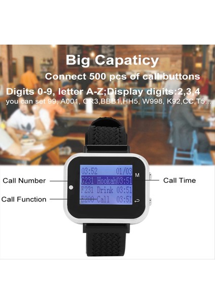 Fast Food Shop Restoran Cafe Clinic Arama Sistemi Için 433MHZ Kablosuz Izleme Alıcı Çağrı (Yurt Dışından) indirimleri