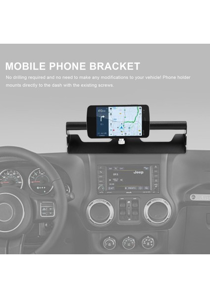 Araba Gösterge Tablosu Montaj Cep Telefonu Tutucu Paslanmaz Çelik Telefon Braketi Jeep Wrangler Jk Jku 2 Kapı 4door 2011-2017 (Yurt Dışından) modelleri