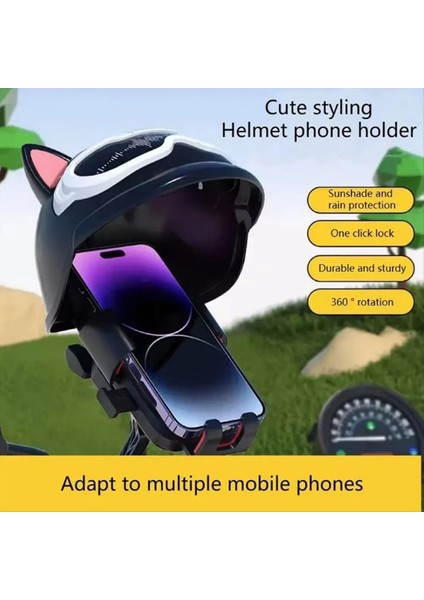 Bisiklet Motosiklet Telefon Tutucu 360 ° Dönme Açık Mekan Bisiklet Navigasyon Standı Akıllı Telefon Stand B Için Güneş Koruyucu Yağmur B (Yurt Dışından) modelleri