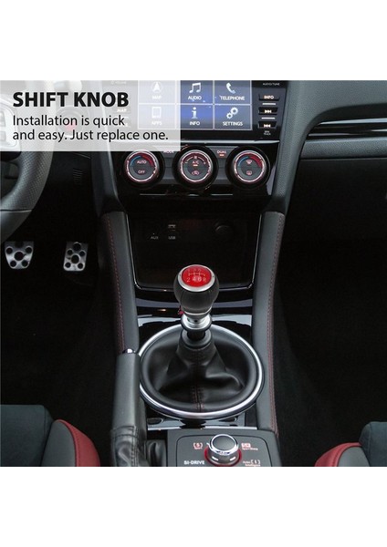 Subaru Impreza Wrx Stı Için Dişli Vites Sopası Düğmesi Wrx Stı 6 Hız Düğmesi 2010 2012 2012 2013 2014 2015 2016 2017 2018 (Yurt Dışından)