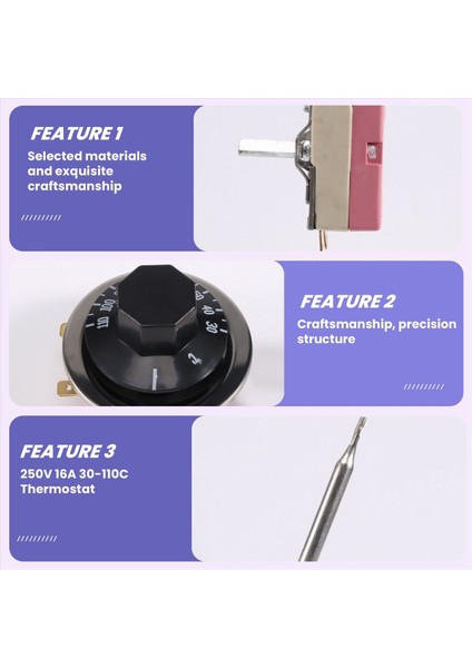 Ac 250V 16A 30-110C Sıcaklık Kontrolü Elektrik Fırın Için Kılcal Termostat (Yurt Dışından) fırsatları