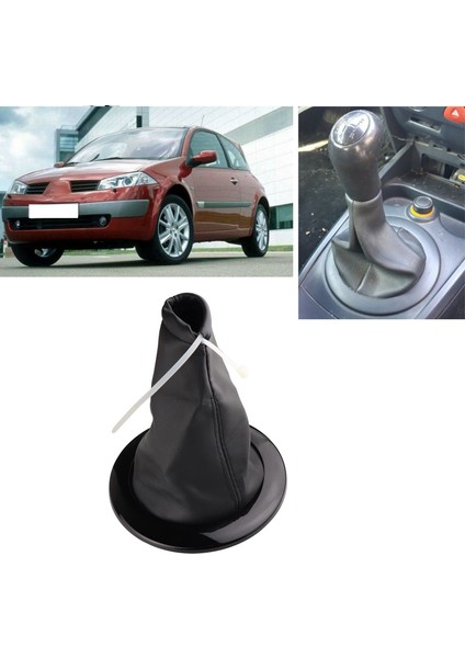 Araba Stil Dişli Vites Knob Gaiter Kapak Önyükleme Çerçevesi Renault Megane Için 2 Mk2 Iı Mk 2 2002-2009 Siyah (Yurt Dışından) indirimleri