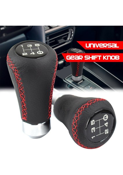 5 Hızlı Deri Çubuk Vites Düğmesi Araç Dişli Değişme Vites Alt Knobs Kafa Çoğu Manuel Araç Siyah Deri Için Uygun (Yurt Dışından) indirimleri