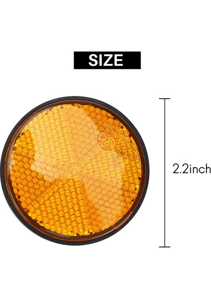 2pcs 2 &quot Yuvarlak Turuncu Reflektör Motosiklet Atv Kir Bisikleti Için Evrensel (Yurt Dışından) fırsatları