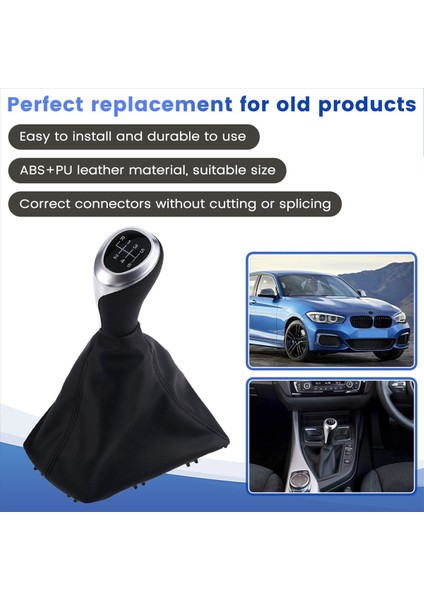 Bmw 1 3 Serisi F20 F30 2011-2016 Rhd Için Pu Deri Toz Geçiren Boot ile Araba 6 Hızlı Kılavuzlu Dişli Kol Stick Düğmesi (Yurt Dışından) indirimleri