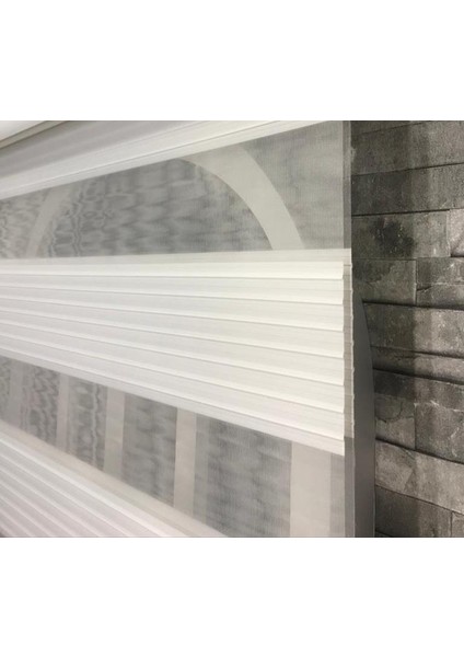 Pliseli Stor Zebra Perde Ekru STB481-D