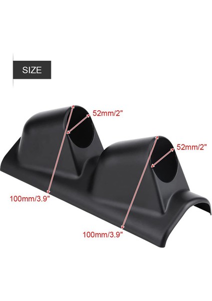 Evrensel 52MM 2 Inç Metre Gösterge Sütun Montaj Pod Tutucu Braket Kapak Araba Otomatik Tekne Motosikleti (Çift Delik) (Yurt Dışından) fırsatları