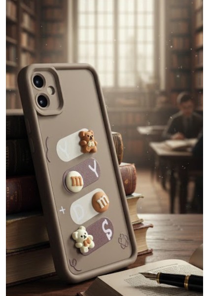 Samsung Galaxy A05 Uyumlu Kılıf Kahverengi Renk Ayıcık Figürlü 3D Kamera Korumalı Darbe Emici Yumuşak Silikon Kapak fiyatları