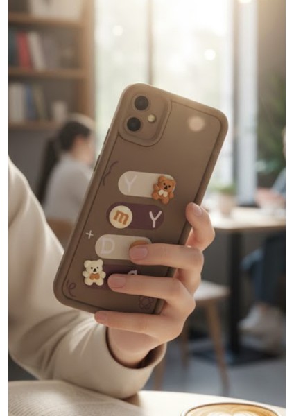 Samsung Galaxy A05 Uyumlu Kılıf Kahverengi Renk Ayıcık Figürlü 3D Kamera Korumalı Darbe Emici Yumuşak Silikon Kapak modelleri